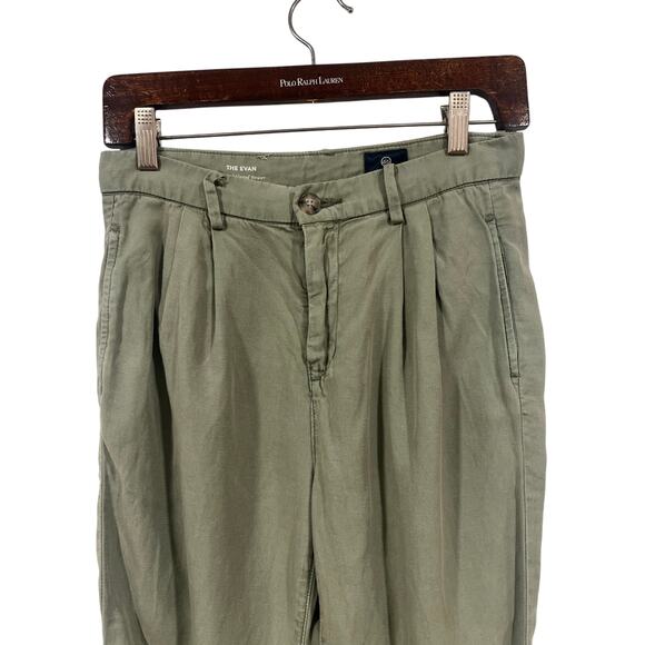 Women’s AG Adriano Goldschmied The Evan Khakis Green 25R Minimalist Preppy - Picture 3 of 8